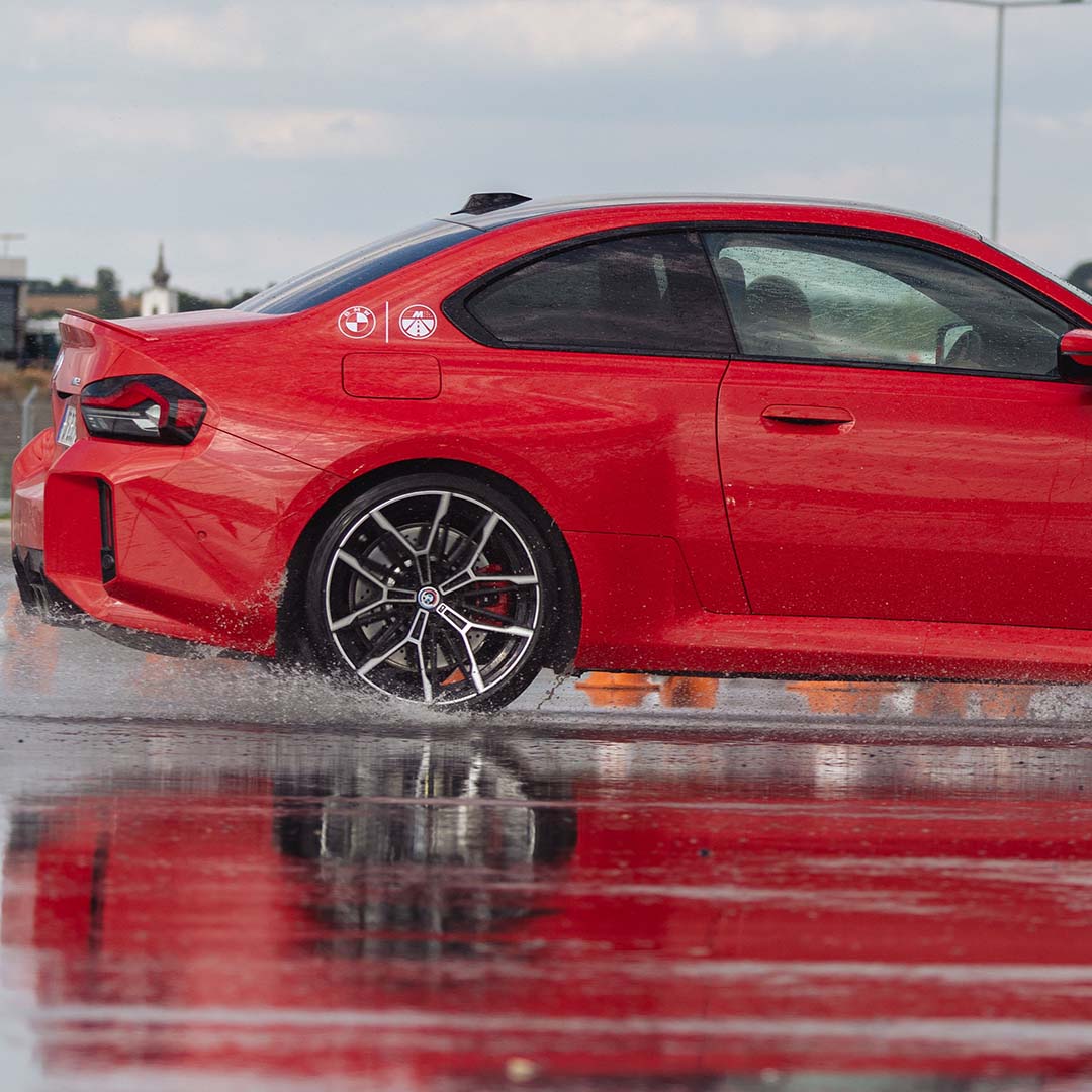 driving safety training car wet road
